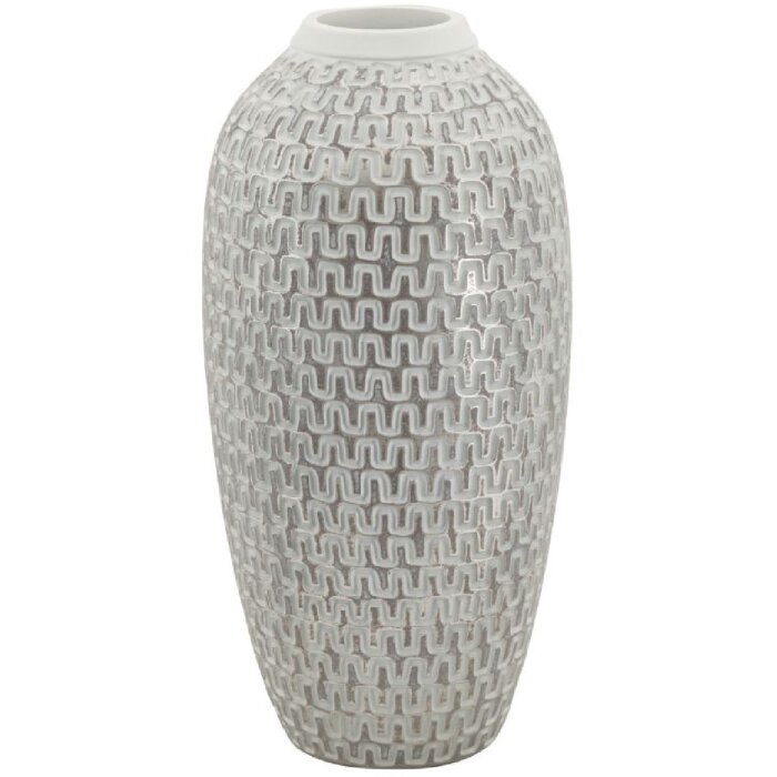 Mauro Ferretti Ваза Волна Ø 21x43 см золотисто-белая