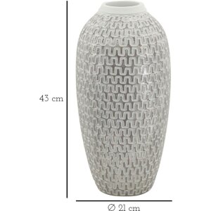 Mauro Ferretti Ваза Волна Ø 21x43 см золотисто-белая