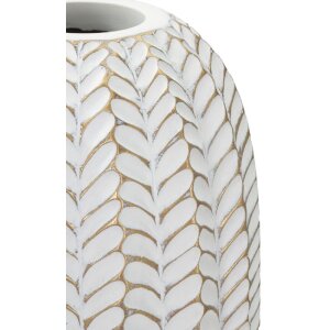 Mauro Ferretti Vase Blatt Ø 18,5x46 cm weiß...