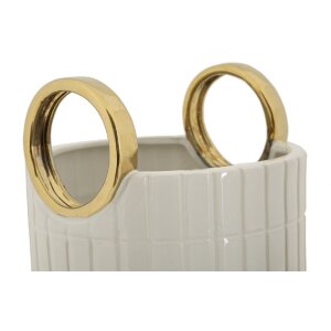 Mauro Ferretti Ваза для покупок Ø 18x25 см белое золото