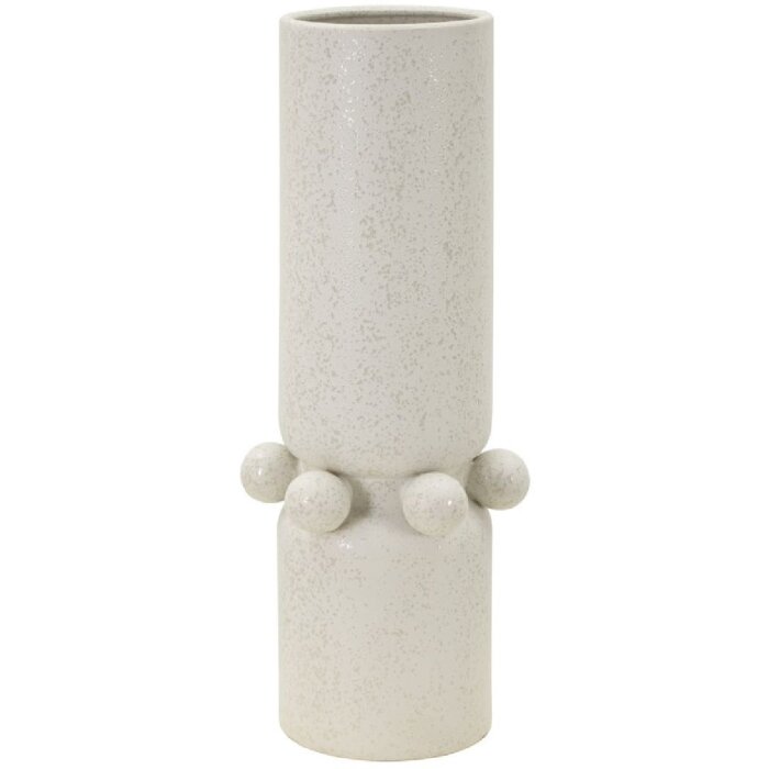 Ваза Mauro Ferretti пузырьки Ø 15,5x41 см кремовая