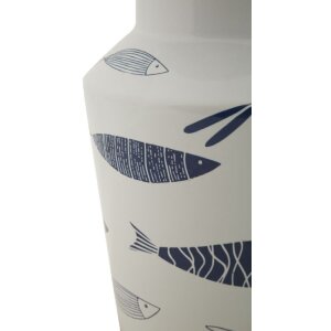 Mauro Ferretti ваза рыба двойная Ø 14x34 см бело-голубая