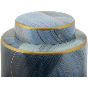 Mauro Ferretti Vase Elegant Ø 15x34 cm blau gold...