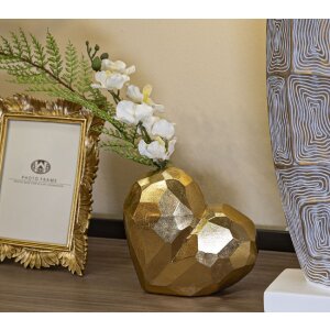 Mauro Ferretti Vase Herz 19x9x18 cm gold