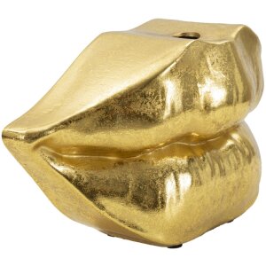 Mauro Ferretti Vase Mundlippe 23x8x12 cm gold