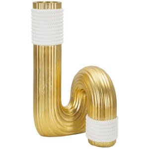 Mauro Ferretti Vase Bann Groß 14,5x13x25 cm gold...