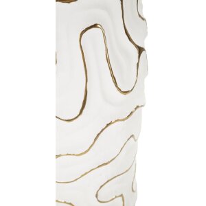 Mauro Ferretti Vase Adore Ø16x32,5 cm weiß gold
