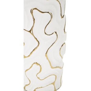 Ваза Mauro Ferretti Adore Ø 12,5x25 см белое золото