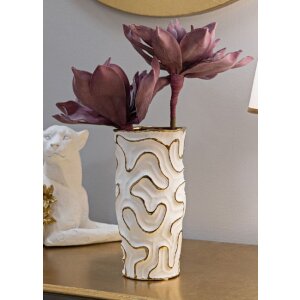 Ваза Mauro Ferretti Adore Ø 12,5x25 см белое золото