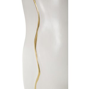 Mauro Ferretti Ваза Uma 19,5x10x50 см белое золото