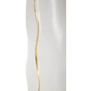 Mauro Ferretti Ваза Uma 16x8x40 см белое золото