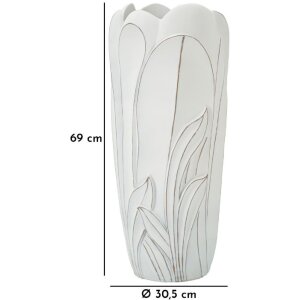 Mauro Ferretti Vase Gardy Ø30,5x69 cm weißwasch