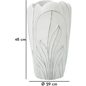 Mauro Ferretti Vase Gardy Ø 29x48 cm weißwasch