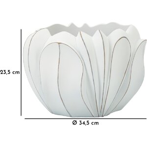 Mauro Ferretti Übertopf Gardy Ø34,5x23,5 cm weißwasch