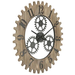 Mauro Ferretti Настенные часы Ingranaggio Plus Ø60x4 см черный натуральный