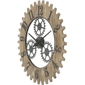 Mauro Ferretti Настенные часы Ingranaggio Plus Ø60x4 см черный натуральный