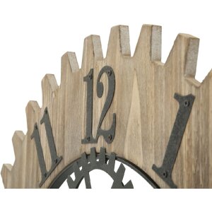 Mauro Ferretti Настенные часы Ingranaggio Plus Ø60x4 см черный натуральный