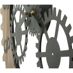 Mauro Ferretti Настенные часы Ingranaggio Plus Ø60x4 см черный натуральный