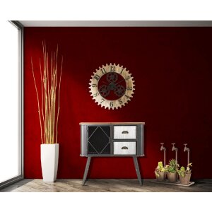 Mauro Ferretti Настенные часы Ingranaggio Plus Ø60x4 см черный натуральный