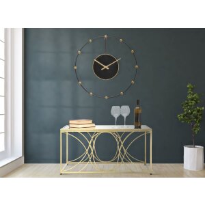 Mauro Ferretti Wanduhr Perle Ø61x4,5 cm schwarz gold