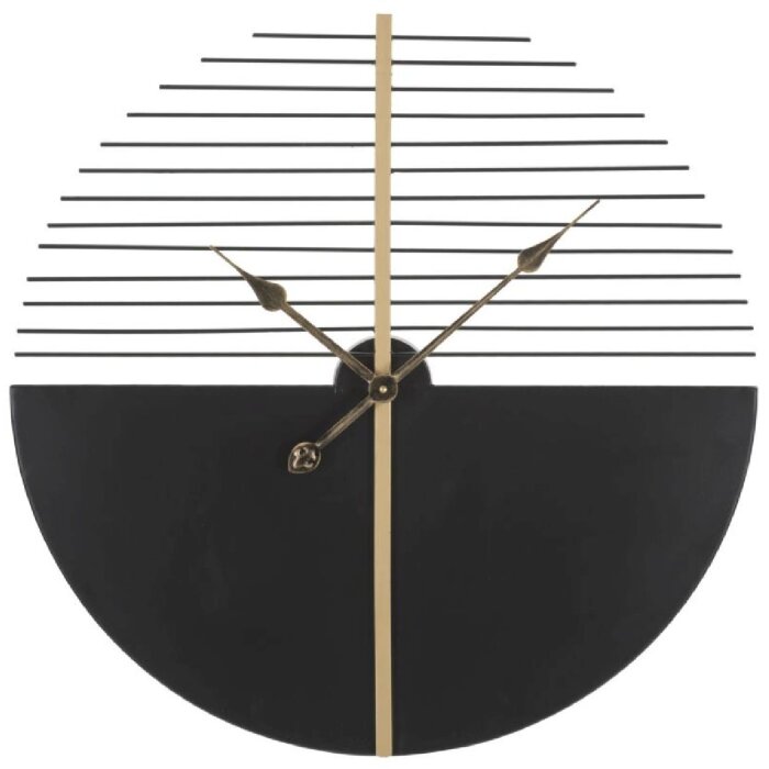 Mauro Ferretti Wanduhr Glam Stick Ø60x4,5 cm schwarz gold