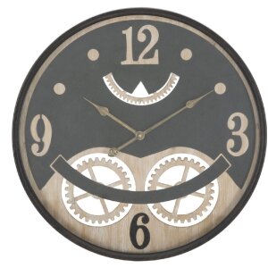 Mauro Ferretti Wanduhr XXX Ø67x6,5 cm schwarz braun