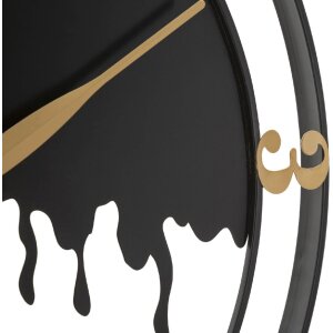 Mauro Ferretti Wanduhr Spritzer Ø 66x4 cm schwarz gold