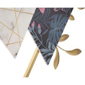 Mauro Ferretti Wanduhr Dreieck 75x4,5x59 cm mehrfarbig