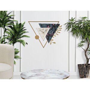 Mauro Ferretti Wanduhr Dreieck 75x4,5x59 cm mehrfarbig