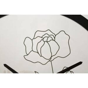 Mauro Ferretti Wanduhr Blume Ø 40x3,5 cm mehrfarbig mit Rosendesign