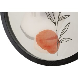 Mauro Ferretti Wanduhr Blume Ø 40x3,5 cm mehrfarbig mit Rosendesign