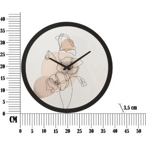 Настенные часы Mauro Ferretti цветок Ø 40x3,5 см разноцветные с цветочным рисунком