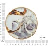 Mauro Ferretti Wanduhr Glas Rose Ø 60x5 cm mehrfarbig