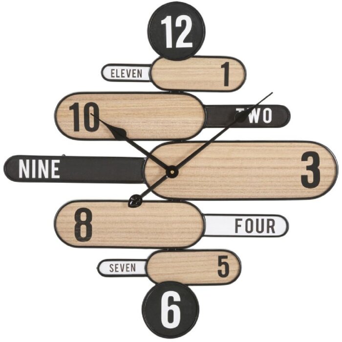 Mauro Ferretti Wanduhr Richtung 60x5x60 cm braun schwarz