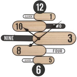 Mauro Ferretti Wanduhr Richtung 60x5x60 cm braun schwarz