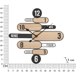 Mauro Ferretti Wanduhr Richtung 60x5x60 cm braun schwarz