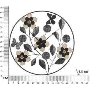 Mauro Ferretti Настенные часы Divaker Ø 67x5,5 см коричневый черный