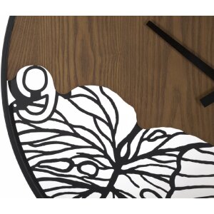 Mauro Ferretti Wanduhr Holzblatt Ø 60x2 cm braun...