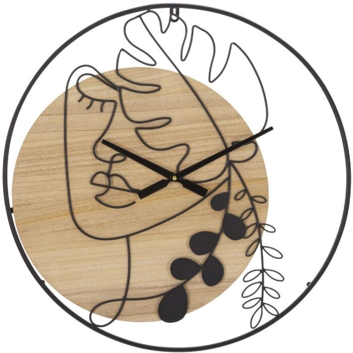 Mauro Ferretti Wanduhr Elegant Ø 60x2 cm braun schwarz