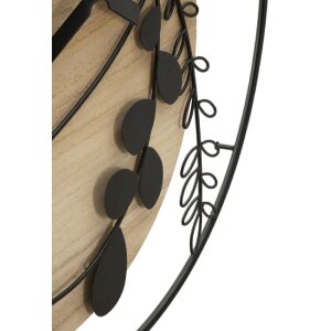Mauro Ferretti Wanduhr Elegant Ø 60x2 cm braun schwarz