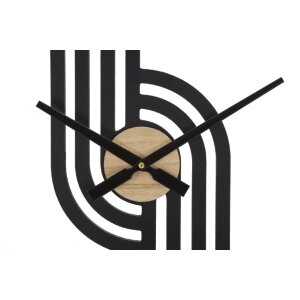 Mauro Ferretti Wanduhr Klammern Ø 60x2,5 cm schwarz braun