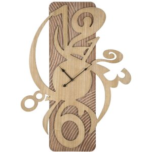 Mauro Ferretti Wanduhr Wolly 70x4,4x93 cm natur