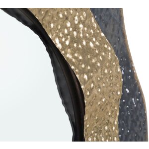 Mauro Ferretti Wandspiegel Shai Dunkel Ø 65,5x5 cm dunkelgrau gold