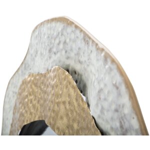 Mauro Ferretti Wandspiegel Shai Hell Ø 54,5x4,5 cm gold creme