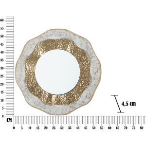 Mauro Ferretti Wandspiegel Shai Hell Ø 54,5x4,5 cm gold creme