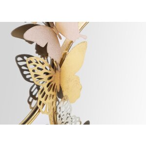 Mauro Ferretti настенное зеркало Double Farfalle Rosa 81x3x52,5 см золотисто-розовое