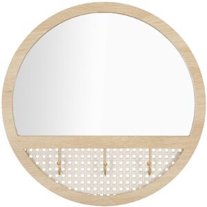 Mauro Ferretti Wandspiegel Fuji Ø 50x5 cm natur