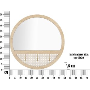 Mauro Ferretti Настенное зеркало Fuji Ø 50x5 см натуральное
