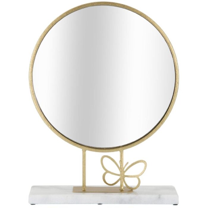 Mauro Ferretti Настольное зеркало Бабочка 30x9x39,5 см золотой мрамор