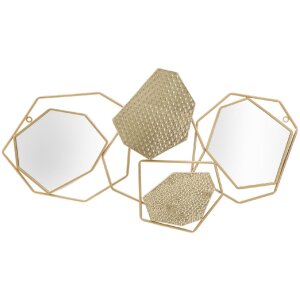 Mauro Ferretti Wandspiegel Stein 91x4x52 cm gold